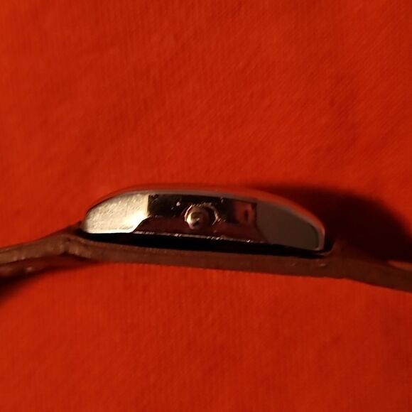 Vintage L.e.i. LEI Watch Silver Case Brown Leather Riveted Band Y2K‎ Big Buckle main image 7